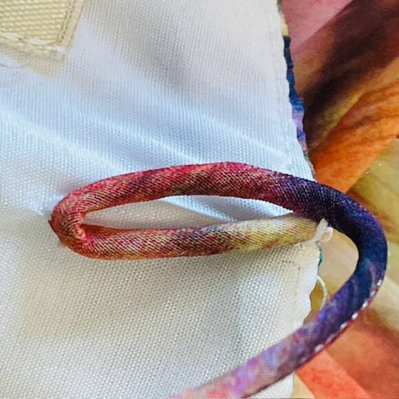 Aidan Mattox Watercolor Cutout Chiffon Maxi Gown Bridesmaid Halter Medium - Picture 9 of 10